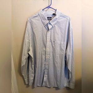 L.L. Bean Men's Shirt 100% Cotton White & Blue Stripes Size 16-36
